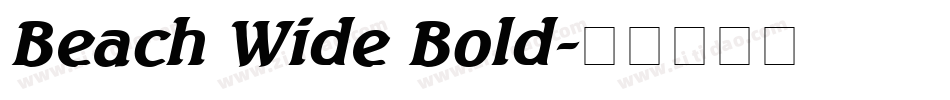 Beach Wide Bold字体转换